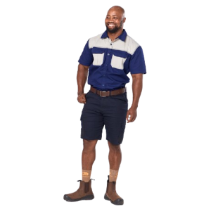 Dromex Horizon 2Tone Navy Blue/Khaki Short Sleeve Shirt